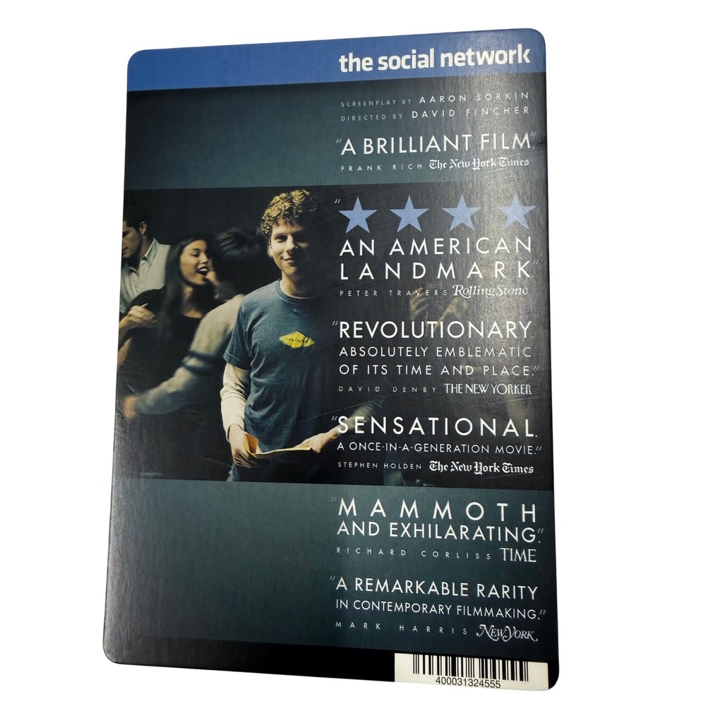 The Social Network Blu-rayBacker Card